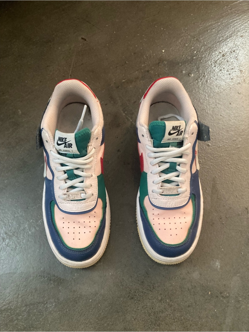 Nike Air Force 1 Sneakers in Pink, Green, Blue